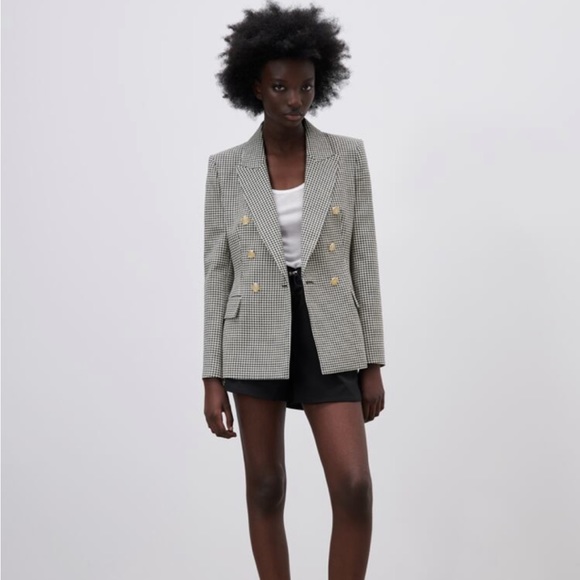 TEXTURED DOUBLE-BREASTED JACKET